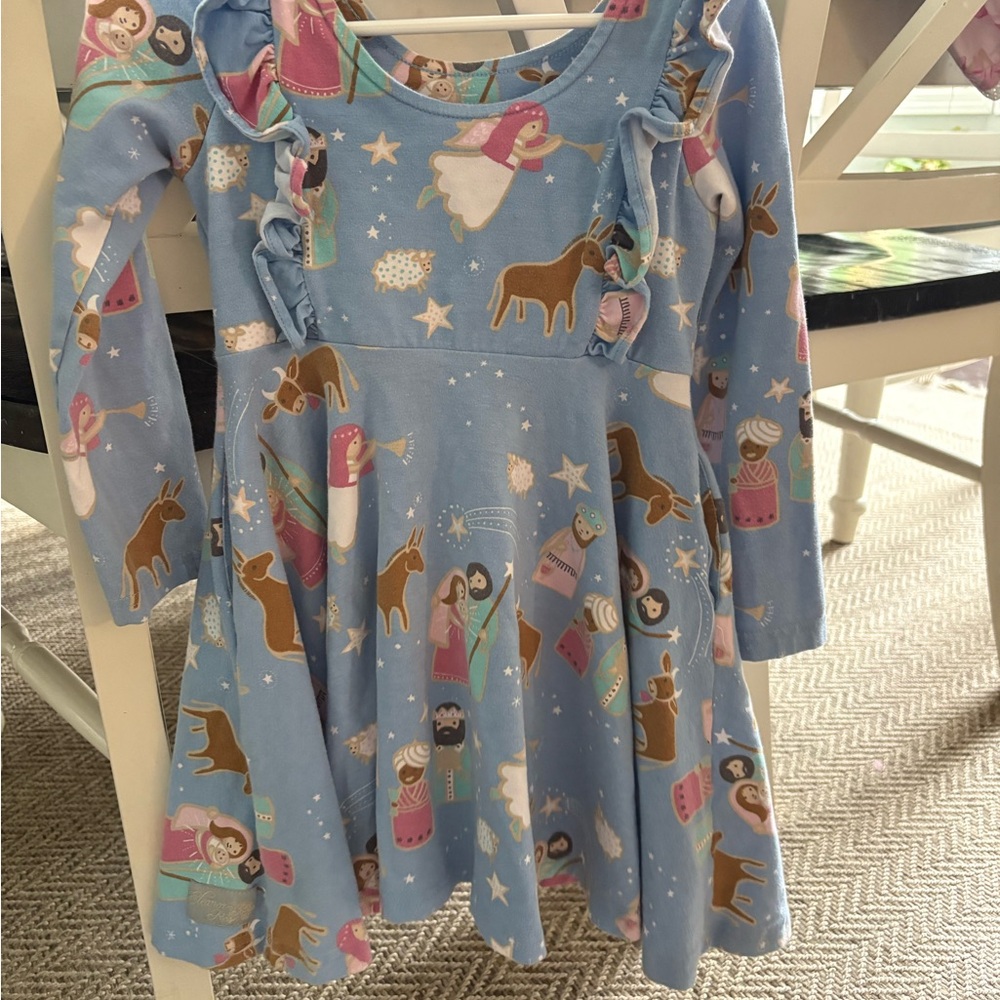 Eleanor Rose Blue Kids Casual Dress